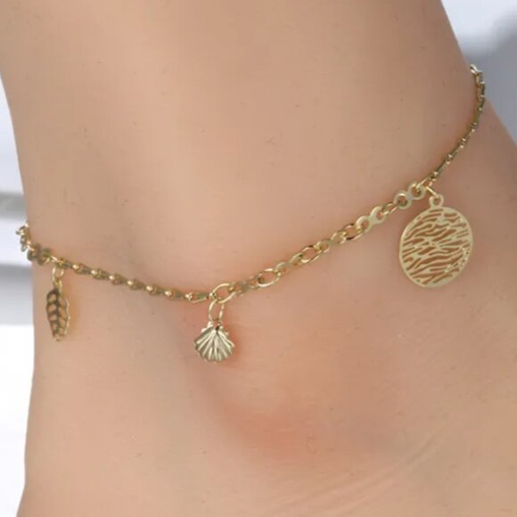 18K Gold Plated Anklet High Quality - Picture 1 of 2